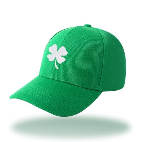 Oeyliz St Patricks Day Green Shamrock Hat Ireland Irish Men Women Clover Baseball Caps St Patrick's Day Baseball Cap