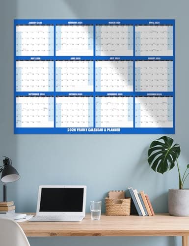 2026 Wall Calendar - 24" x 34" Dry Erase Calendar 12 Month Annual Full Yearly Wall Planner 2-Sided Horizontal/Vertical, Reversible (Starry Sky) - Thumbnail 6