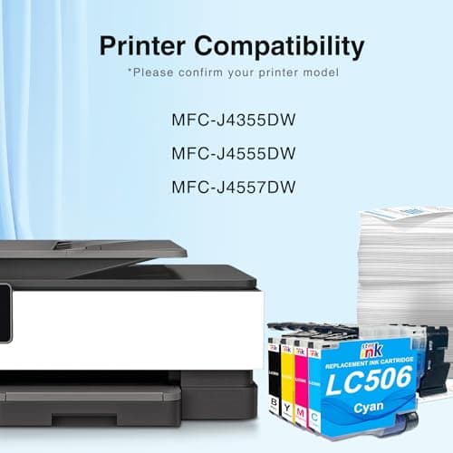 Starink LC506 Ink Cartridge Replacement for Brother LC506 Ink Cartridges Combo Pack Compatible with Brother MFC-J4355DW MFC-J4555DW MFC-J4557DW Printers, Black/Cyan/Magenta/Yellow, 4 Pack - Thumbnail 3
