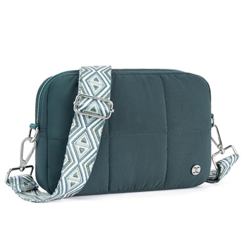 Telena Crossbody Bags for Women Crossbody Purse Lightweight Puffer Shoulder Bag for Travel Green - Image 1