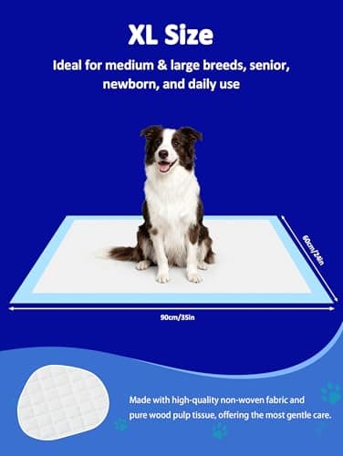 Ownpets Dog Training XL Extra Large Pad 35’’ x 32’’, Leak-Proof 6-Layer Pet Potty Training Pads Pee Pads with Quick-Dry Surface for Pets, Puppies, Adult, Sick & Aging Dogs, 40 Counts - Thumbnail 4