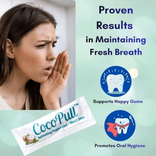 CocoPull Organic Travel Sachets Coconut Oil Pulling Fresh Breath Mouthwash - Thumbnail 3