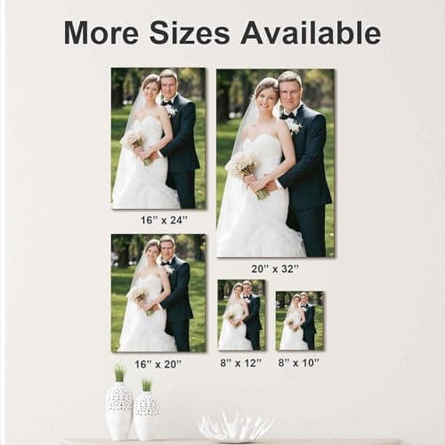 GagetElec Custom Canvas with Your Photos, Personalized Canvas Wall Art, Couple Canvas Prints, Leave Behind Eternal Moments of Love, Photo Prints for Bedroom & Living Room Decor (8" X 10") - Thumbnail 5