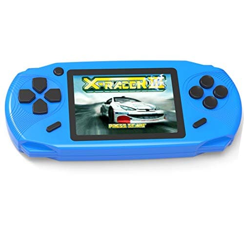 Beijue 16 Bit Handheld Games for Kids Preloaded 220 Retro Video Games with 3.0'' Large Screen Portable Rechargeable Electronic Gaming Player Toy Gifts for Boys Girls (Blue)