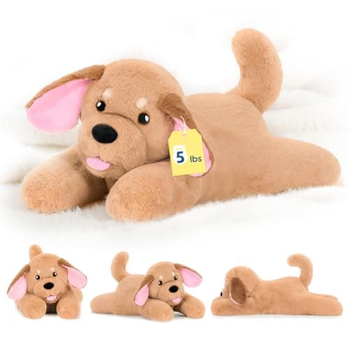 PEACH CAT 25.6 inch 5 lbs Golden Retriever Dog Weighted Stuffed Animals Large Weighted Plush Soft Puppy Plushies Toys Gifts for Kids Adults - Image 1