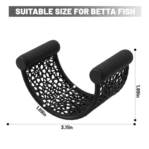 Ptazucv Aquarium Floating Betta Fish Skins, Suitable for Fighting Fish, Shrimp, and Small Fish Multi-Functional Hammock, Aquarium Hiding Feeding Decorative Accessories（ Black） - Thumbnail 6