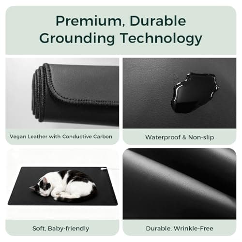LifeZoom Grounding Mat for Better Sleep, Enhanced Comfort, Daily Balance and Wellness, Grounding Pad for Bed, Feet and Desk, Use at Home or Office, Premium Non-Slip Earthing Mat with 15ft Cord - Thumbnail 6
