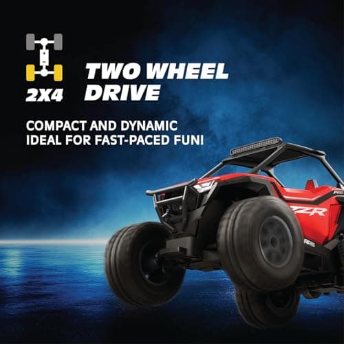 Motor Dayz Polaris RZR Remote Control UTV – 1:14 Scale 2WD RC Car, Officially Licensed Polaris RZR, Full-Function 2.4GHz Radio Control, USB Rechargeable, Ready to Run, Red - Thumbnail 3