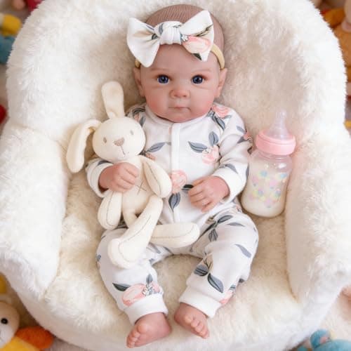 Milidool Lifelike Reborn Baby Dolls Girl - 20 Inch Realistic Newborn Baby Dolls with Poseable Body, Real Life Baby Dolls with Accessories for 3+ Year Old Girls Gifts, Pretend Play, Collection - Thumbnail 3