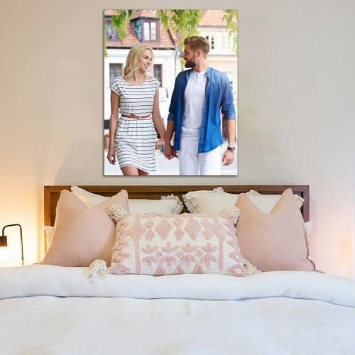 WayToLight Custom Canvas Prints with Your Photos,Personalized Wedding Picture,Family & Couple Canvas Wall Art for Living Room Home Decor (8" X 10") - Thumbnail 5