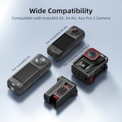 Grip for Insta360 X5, Selfie Stick Photography Handle Grip Quick Release with Wireless Remote for Insta 360 X5 X4 Air Ace Pro 2 Accessories - Thumbnail 6