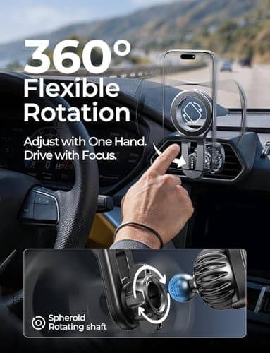 LISEN for MagSafe Car Mount, 2026 Magnetic Phone Holders for Car Air Vent Phone Mount [Ultra-Magnetic] Hands Free Cell Phone Holder Car Accessories Gifts for Men Women fit iPhone 17 16 15 14 13 12 Pro - Thumbnail 6
