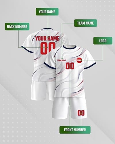 Custom Soccer Jersey with Name Number for Kids Adults, Personalized Football Shirt Pajamas Loungewear Set, Breathable Fan Uniform for 2026 Gameday Tournament, Camisa de Futbol para Hombres Kids. (EN) - Thumbnail 4