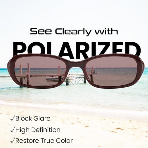 DreamCalf Retro Sunglasses for Women Men Vintage 90s Small Rectangular Sun Glasses 2026 Trendy Narrow Shades - Thumbnail 5