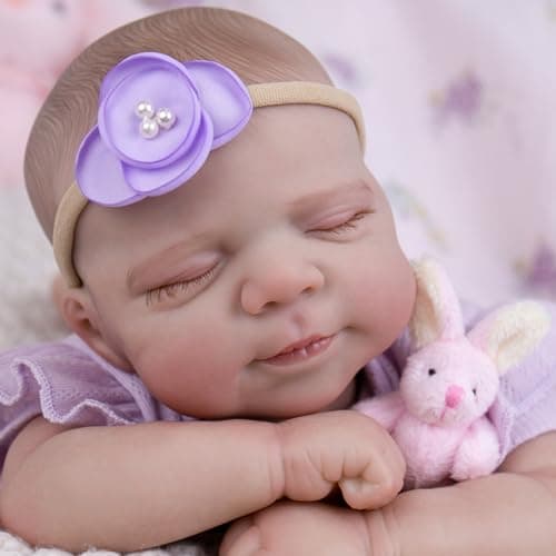 Milidool Realistic Reborn Baby Dolls - 20 Inch Soft Body Lifelike Baby Doll Girl Lovely Bebe Reborn de Silicona Real Life Baby Dolls with Accessories Gift Box for 3+ Years Old Kids Girls Playtime - Thumbnail 4