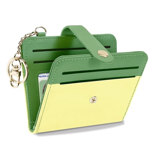 Airkit Small Wallets Woman RFID Blocking Leather Credit Card Holder - with ID Window - Card Wallets for Women - with Zipper Coin Purse - Keychain Wallet - Image 1