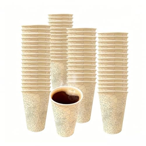 SOPARO small pack [100/200/300 ] 16 oz Disposable Paper Coffee Cups - Printed Single Wall Hot and Cold Beverage Cups for Office, Party, Cafe (100, 16, ounces) - Image 1