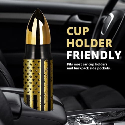 Funslive Gifts for Men Him - 34 oz Black Tumbler American Flag Bullet Tumbler - Bullet Cup for Dad - Easter Stocking Stuffers for Men Husband Dad - Anniversary Birthday Husband Mens Gift 2026 - Thumbnail 5