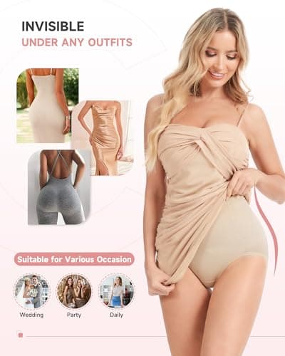 FVACPJ Tummy Control Shapewear Panties - High Waisted Shapewear Underwear for Women Body Shaping Briefs Seamless Panty Girdle - Thumbnail 6