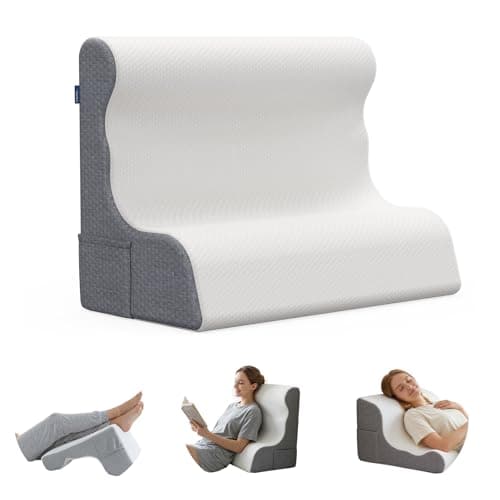Wedge Pillow Headboard, Ergonomic Memory Foam Bed Wedge Pillow for After Surgery, Acid Reflux & Snoring Relief, Elevated Pillow for Sleeping, Sitting Up, Reading, TV, Back Support & Leg Elevation - Image 1