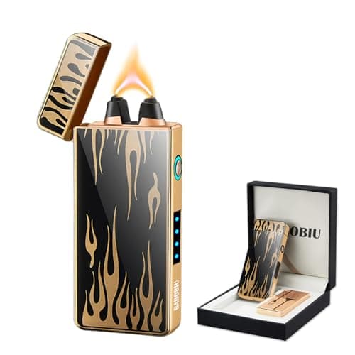 BABOBIU Electric Lighter Plasma Lighter Flameless Windproof Rechargeable USB Lighter with Type-C Fast Charging Gift for Men, Women (Flame) - Image 1