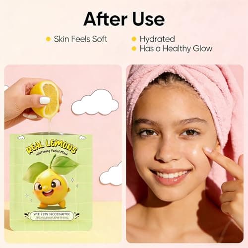 Meleell Collagen Face Masks Skincare Bulk for All Skin Types,Hydrating Sheet Mask for Sensitive Skin, Facial Mask For Women Skin Care, Spa Party Gifts Set for Teen Girls kids（12 Pack ） - Thumbnail 6
