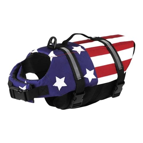 Doglay Dog Life Jacket, Dog Life Vest for Swimming Boating, Adjustable Puppy Life Jacket with Reflective Stripes, Superior Buoyancy Pet Swimming Vest for Small Medium and Large Dogs - Image 1