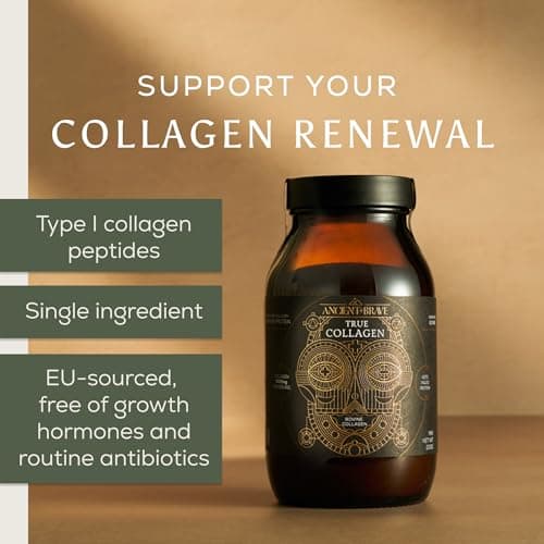 Ancient + Brave True Collagen Powder 7.05oz (Ap 33 Servings), EU Grass Fed Collagen Peptides, Highly Absorbable Protein Powder, Supplements for Women, Supplement for Hair, Skin and Nails - Thumbnail 4