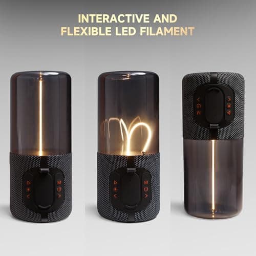 AUGE LIGHT Bluetooth Speaker Lamp, Wireless Bluetooth Speaker with Minimalist Table Lamp, TF-Card Input, Bluetooth 5.3, TWS Paring, for Home Party - Thumbnail 3