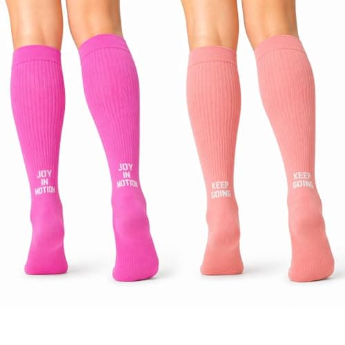 CopperJoint Copper Compression Socks for Women, Knee High Compression for Circulation, Socks for Nurses, Running, Travel & Everyday Use, Ideal Gifts for Women & Maternity- 2 Pairs in a Pack - Large - Image 1