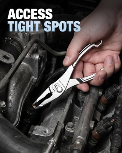 WORKPRO 4.5 Inch Long Nose Slip Joint Pliers, Small Pliers for Tight Spaces - Thumbnail 5