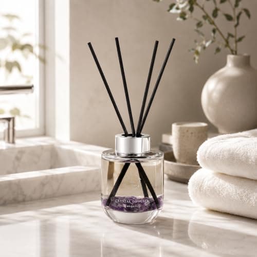 Reed Diffuser Set, Pretty Valley Home Diffuser 100Ml / 3.52 fl OZ Gift Box - Includes Reed Diffuser Sticks, Long Lasting Fragrance Oil and Glass Bottle for Office Living Room Decor (Tranquility) - Thumbnail 3