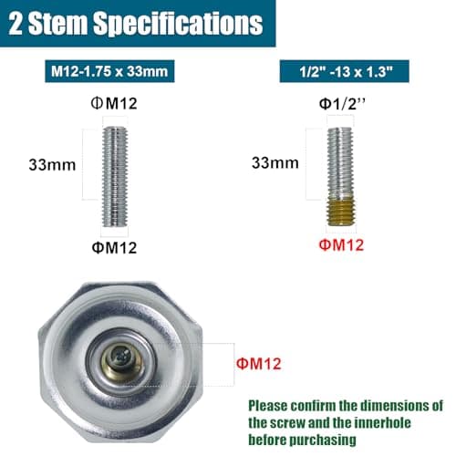 TESUMI Stem Leveling Casters Set of 4 Heavy Duty, 2200LBS Load Capacity Adjustable Leveling Feet, Retractable Swivel Industrial Casters for Workbench, Machine, Equipment & Furniture, 2 Inch, T60 - Thumbnail 3