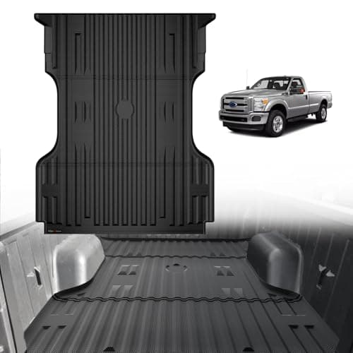 TripleAliners Truck Mat Compatible with 1999-2016 Ford Super Duty F250/F350/F450 6.8FT Accessories, Truck Bed Mat Heavy Duty Custom Fit All Weather Protection TPE Pickup Liner - Image 1