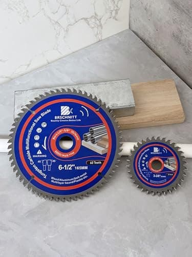 BRSCHNITT Aluminium Circular Saw Blade 6-1/2 in 60T with 4/5-5/8" Arbor, Carbide Tipped Cut Disc for Cutting Various Wood,Soft Metal,Copper,and Composite Materials - Thumbnail 3