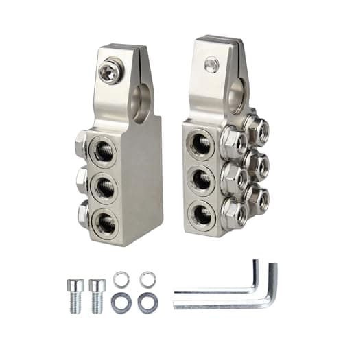 12 Way Battery Terminal Connectors 4/0 8 AWG Heavy Duty Distribution Block M10 3/8" Stud Marine Grade High Current for RV Truck Boat Automotive - Image 1