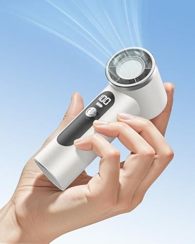 AGEYOU Portable Handheld Fan,4000mAh Rechargeable Turbo Personal Mini Fan,Pocket Design for Travel,Concerts,Sports Games,Camping,Hiking,Best Gifts for Women in Summer - Image 1