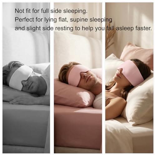 SilkCielo Weighted Eye Mask for Sleeping Perfect for Women Migraines and Relaxation Eye Pillow Eyes Blanket - Pink - Thumbnail 4