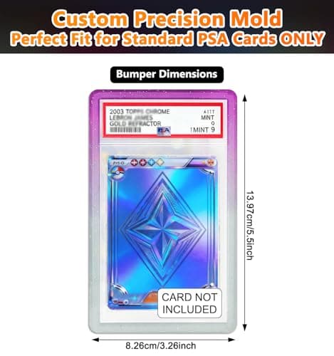 RCPLAGA PSA Slab Bumper: 3 Pack TPU Slab Protector Bumper Guard for PSA Graded Cards ONLY | Limited Edition Gradient Slab Edge Protector - Thumbnail 2