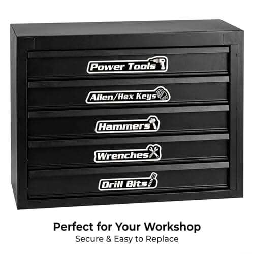 15-Pack Magnetic Tool Box Labels with Visual Icons, Upgraded 3D Magnetic Toolbox Labels for Fast ID, Tool Box Magnets for Steel Chests, Narrow Drawers & Garage Organization, Practical Gift for Men - Thumbnail 2