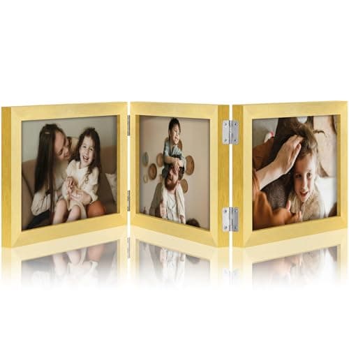 decorUhome Gold Triple 7x5 Picture Frame Horizontal, MDGD08