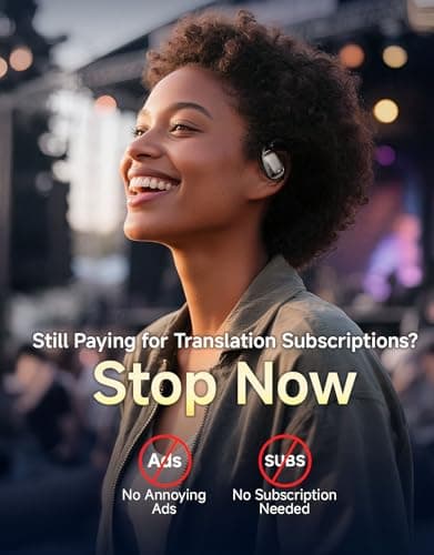 AI Translation Earbuds Real-Time, 144-Language Translator Earbuds with 6 Translation Mode, Audifonos Traductores Inglés Español, Wireless Translating Earbuds for International Travel, Business - Thumbnail 2