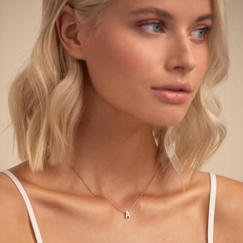 JNZSSWHJJH Initial Necklace - Dainty Necklace Tiny J Pendant Necklace Cute Initial Letter Necklaces Jewelry Necklaces Gifts for Women - Thumbnail 3