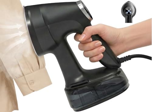 Vacuum Garment Steamer for Clothes Handheld: 2-in-1 Steam & Dry Ironing, Adjustable 2500–3500Pa Suction, 400ml Water Tank, Fast Heat-Up 15s, Dual Steam Modes, Portable Travel Steamer