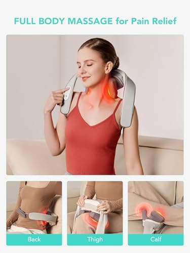 SKG 2025 Neck Massager for Pain Relief, Deep Tissue 6D Kneading with Heat, Cordless Neck & Shoulder Massage, Christmas Gift for Men & Women, H5 Mini - Thumbnail 6