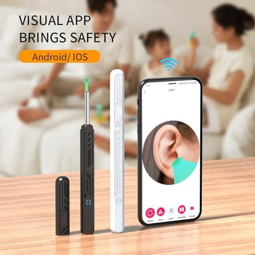 Ear Wax Removal Tool Camera — 1080P HD Ear Cleaner with Light, Earwax Removal Kit for Ear Cleaning, Safe Ear Camera for Adults Kids Pets Ear Camera for iOS & Android - Thumbnail 3