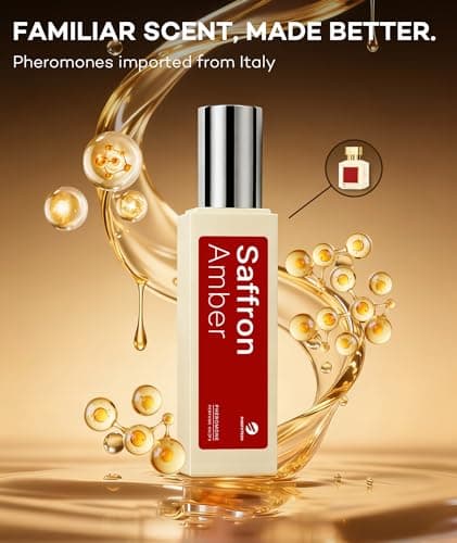 purefittech Pheromones Perfume Oil for Women, Long Lasting Saffron Amber Roll-on Fragrance, Pure Essential Oil Parfume, 0.34 fl oz (10ml) Travel Size, Made in USA - Thumbnail 4