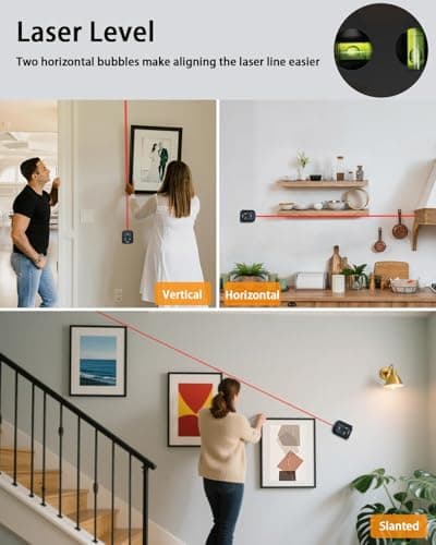 Tyrry 4-in-1 Laser Level Tool with Line Laser, Drill Dust Collector, Wall Bracket, Electronic Vacuum Suction Cup, 1800 mAh Battery, Leveler Tool Perfect for Picture Hanging, Painting, Home Renovations - Thumbnail 2