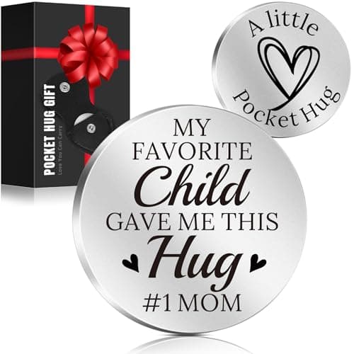 Gifts for Mom Mothers Day - Pocket Hug Mom Gifts with My Favorite Child Gave Me This Hug from Daughter Son, Christmas Birthday Gift for Mother Wife Grandma - Personalized Mothers Day keychains Gift