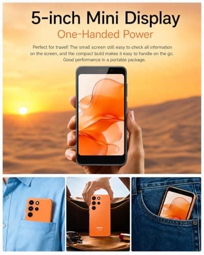 Ulefone Note 22 Unlocked Smartphone, Android 16 Go, 5.0-inch Compact Cell Phone, 20GB(3+17GB) RAM 32GB ROM, 2TB Expandable, Removable 3000mAh Battery, Dual SIM 4G, Face Unlock, Type-C (ICY Blue) - Thumbnail 3